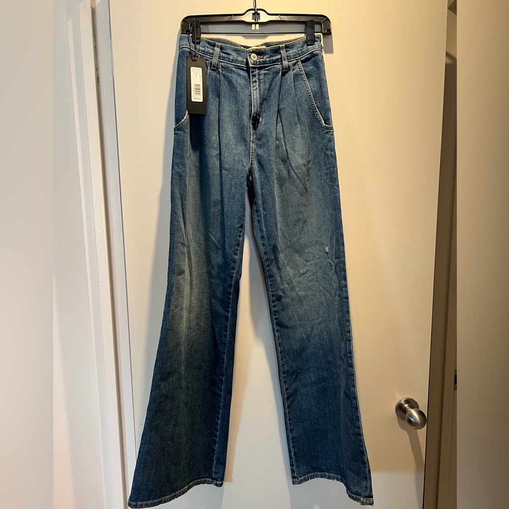 Nili Lotan Dark Blue Flare Jeans